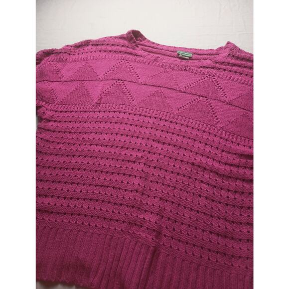 Sara Morgan Pink Knit Sweater Beach Swim Vacation Festival Women Large - Picture 2 of 5